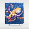 Artistic Octopus Painting Modern Colorful Bathroom Decor Shower Curtain