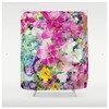 Artistic Pink Geometric Shower Curtain with Multi-Shape Patterns for a Contemporary Bathroom