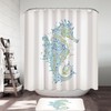 Artistic Seahorse Shower Curtain - Undersea Bathroom Decor