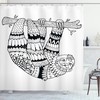 Artistic Sloth Figure Print Shower Curtain, Add a Unique Touch to Your Bathroom 
