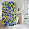 Artistic Sunflowers Print Colorful Shower Curtain For A Cheerful Bathroom Aesthetic