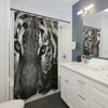 Artistic Tiger Print Shower Curtain for Modern Bathroom Decor