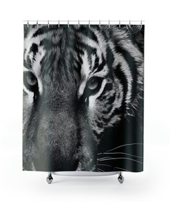 Artistic Tiger Print Shower Curtain for Modern Bathroom Decor
