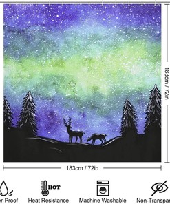 Artistic Watercolor Forest Landscape Shower Curtain for Your Nature Bathroom