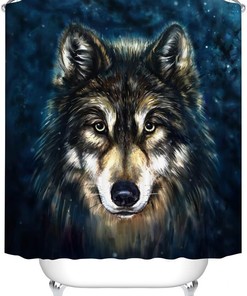 Artistic Wolf Beast Shower Curtain - Bathroom Decor For Nature Lovers