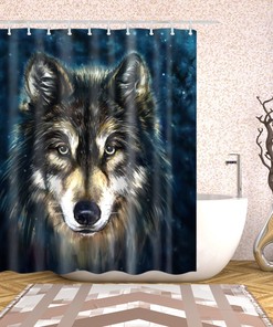 Artistic Wolf Beast Shower Curtain - Bathroom Decor For Nature Lovers