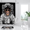 Artsbay Astronaut Monkey Shower Curtain - Cute Space-Themed Bathroom Decor