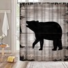 Artsbay Bear Animal Shower Curtain - Wilderness Theme Bathroom Decor