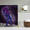 Artsbay Funny Monkey Astronaut Shower Curtain - Cool Animal Bathroom Accessory