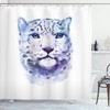 Artsy Leopard Wild Cat Print Animal Shower Curtain For Bathroom