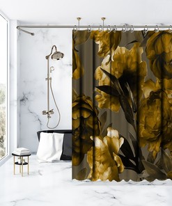 Artwork Printed Full Size Shower Curtain with Unique Designs for a Stylish Bathroom