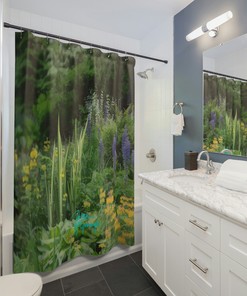 Ashford Garden Ii Shower Curtain For A Floral Bathroom Decor, Garden-Themed Bathroom Accessories