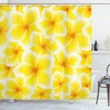 Asian Flower Blossoms Print Hawaiian Shower Curtain For Bathroom