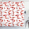 Asian Koi Shoal Marine Print Fish Printed Shower Curtain For An Underwater Adventure-Themed Bathroom