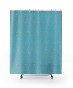 Astrology Lover Shower Curtain With Aquarius Zodiac Sign Design