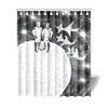 Astronauts Crew Dragon Moon Landing Shower Curtain - Aliens Arrived for Bathroom Decor