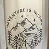 At Home Camper Trailer Camping Bathroom Gear Fabric Shower Curtain