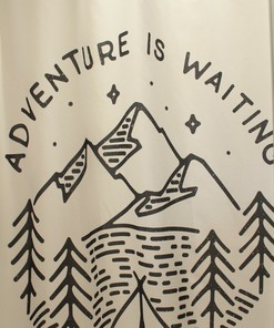 At Home Camper Trailer Camping Bathroom Gear Fabric Shower Curtain