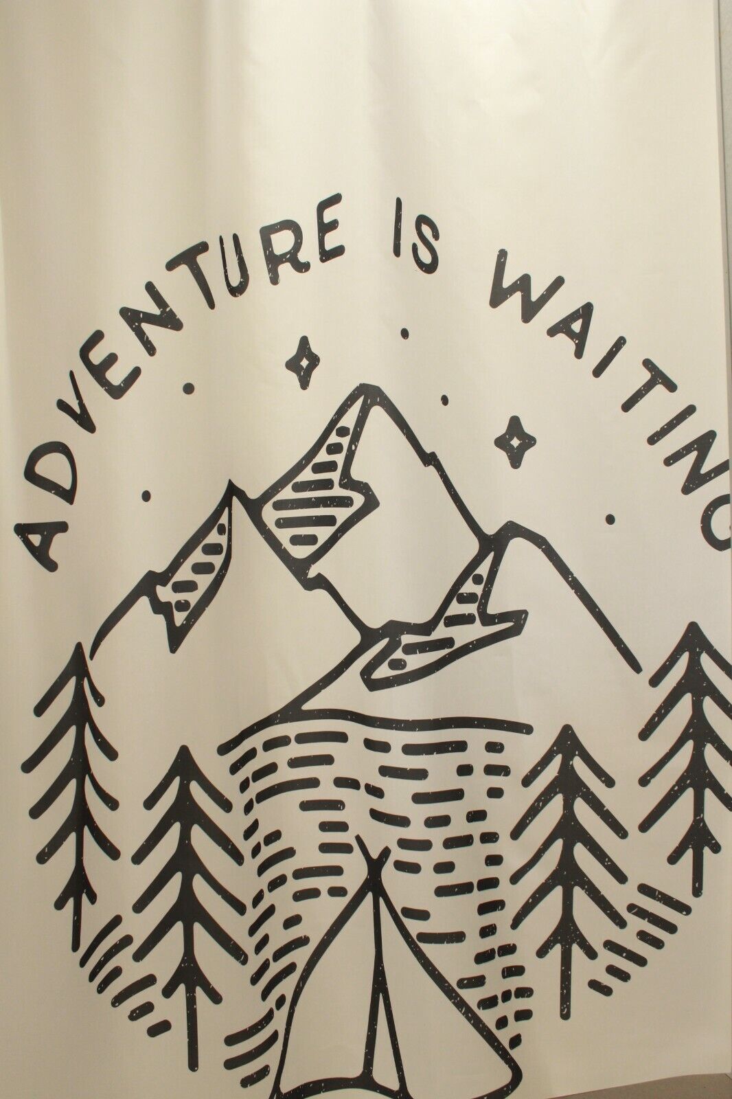 At Home Camper Trailer Camping Bathroom Gear Fabric Shower Curtain