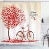 At Home Heart Shower Curtain With Simple Design For Your Bathroom