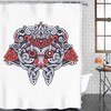 At Home Shower Curtains - Norse Decor Vikings Odin Rune Shower Curtain Liner, Unique 3D Print for Bathroom
