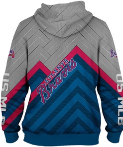 Atlanta Braves All Over Print Baseball Zip Hoodie For Fan Mlb