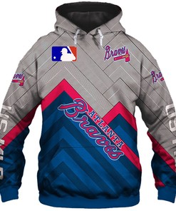 Atlanta Braves All Over Print Baseball Zip Hoodie For Fan Mlb