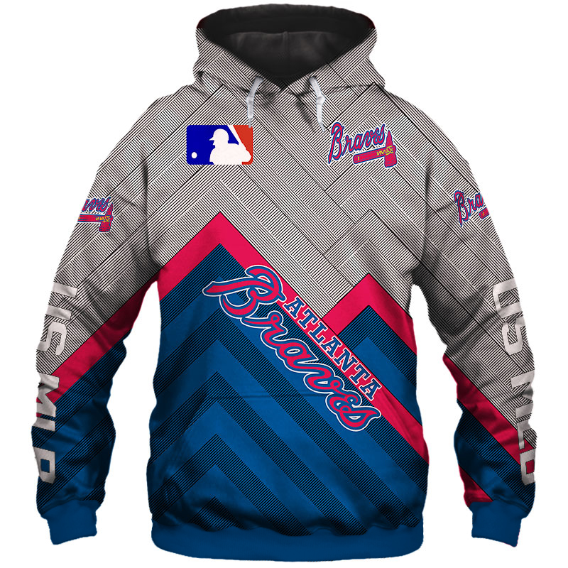 Atlanta Braves All Over Print Baseball Zip Hoodie For Fan Mlb