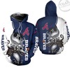 Atlanta Braves Jack Skellington And Zero 3D Hoodie - Perfect For Halloween And Beyond
