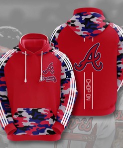 Atlanta Braves Mlb 3D Hoodie With All Over Print Design
