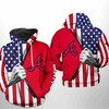 Atlanta Braves Mlb Us Flag 3D Hoodie Zipper Hoodie - Show Your Patriotism With Style