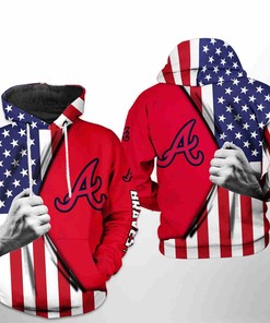 Atlanta Braves Mlb Us Flag 3D Hoodie Zipper Hoodie - Show Your Patriotism With Style