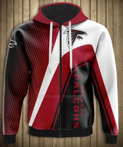 Atlanta Falcons 3D Hoodie In Zipper Style For Fans