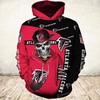 Atlanta Falcons 3D Zip Hoodie In Cute Death Style For Fans