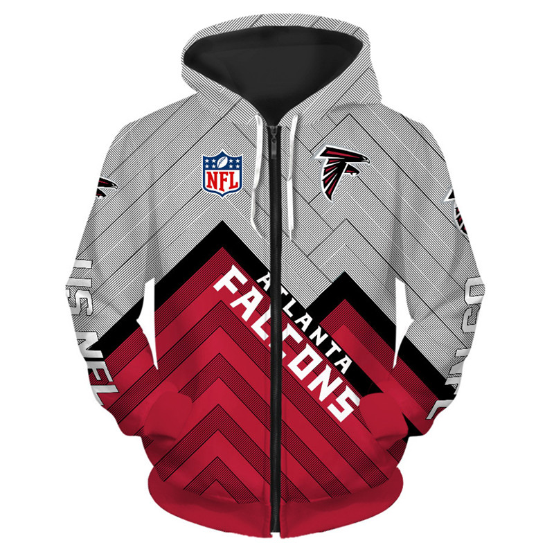 Atlanta Falcons 3D Zip Hoodie Pullover Available In Size S-5Xl
