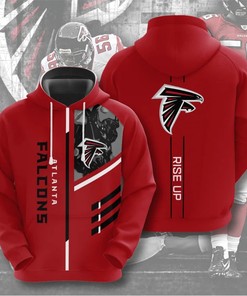 Atlanta Falcons All Over Print Hoodie 3 Lines Graphic Gift For Fans