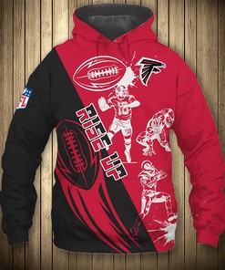 Atlanta Falcons All Over Print Hoodie Cartoon Player Cute Zip Hoodie