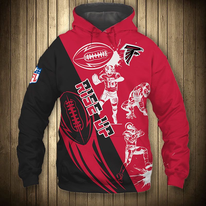 Atlanta Falcons All Over Print Hoodie Cartoon Player Cute Zip Hoodie