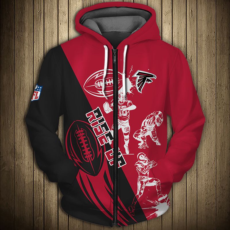 Atlanta Falcons All Over Print Hoodie Cartoon Player Cute Zip Hoodie