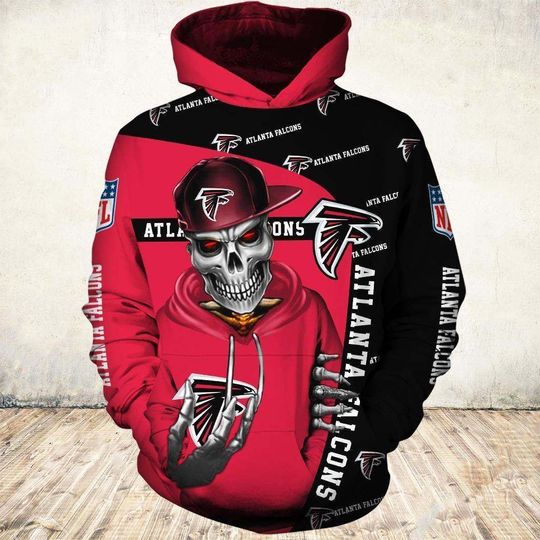 Atlanta Falcons All Over Print Hoodie Cute Death Gifts For Fans