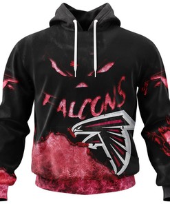 Atlanta Falcons All Over Print Hoodie Devil Eyes Gift For Fans