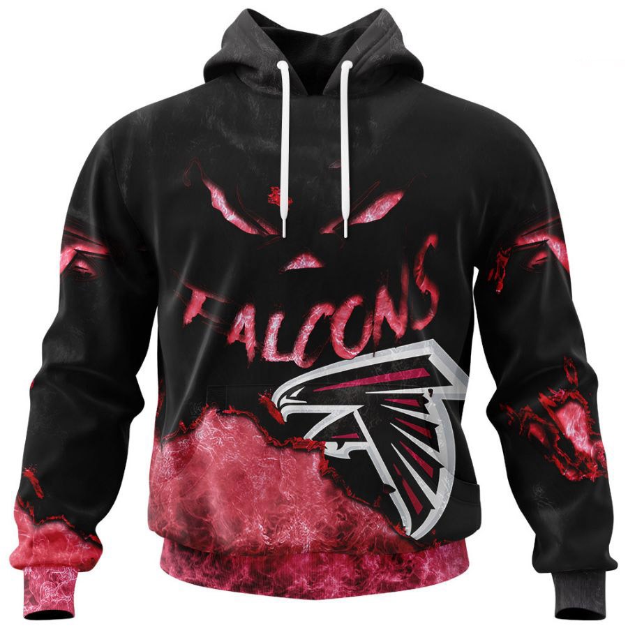 Atlanta Falcons All Over Print Hoodie Devil Eyes Gift For Fans