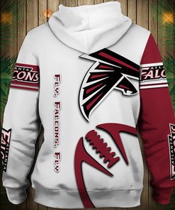 Atlanta Falcons All Over Print Hoodie Graphic Balls Zip Hoodie Pullover