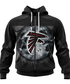 Atlanta Falcons All Over Print Hoodie Halloween Custom Name & Number Gifts For Fans