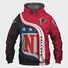 Atlanta Falcons All Over Print Hoodie Pullover 3D Design With Zip Up Option