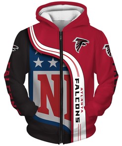Atlanta Falcons All Over Print Hoodie Pullover Zip Hoodie Nfl For Fans