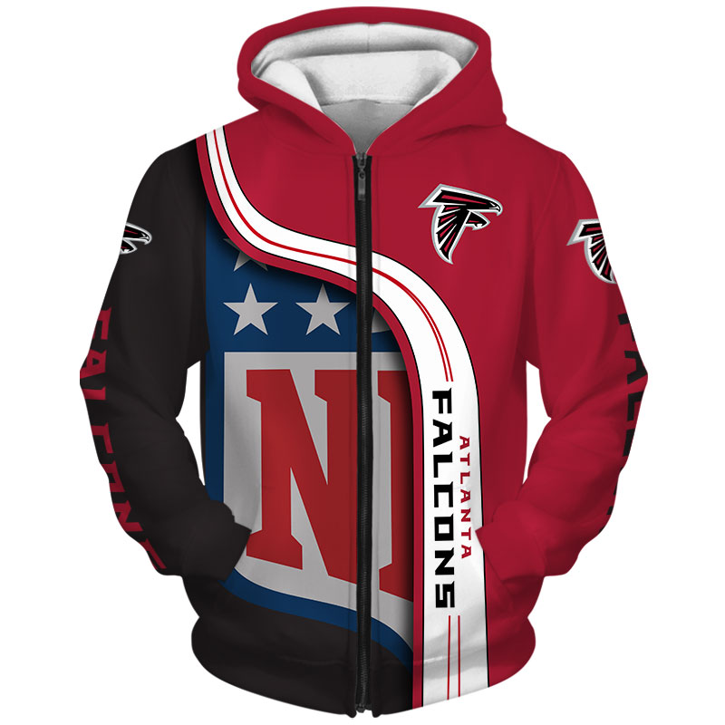 Atlanta Falcons All Over Print Hoodie Pullover Zip Hoodie Nfl For Fans