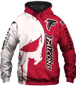 Atlanta Falcons All Over Print Hoodie Skull Printed Gifts For Fans