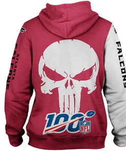 Atlanta Falcons All Over Print Hoodie Skull Printed Gifts For Fans