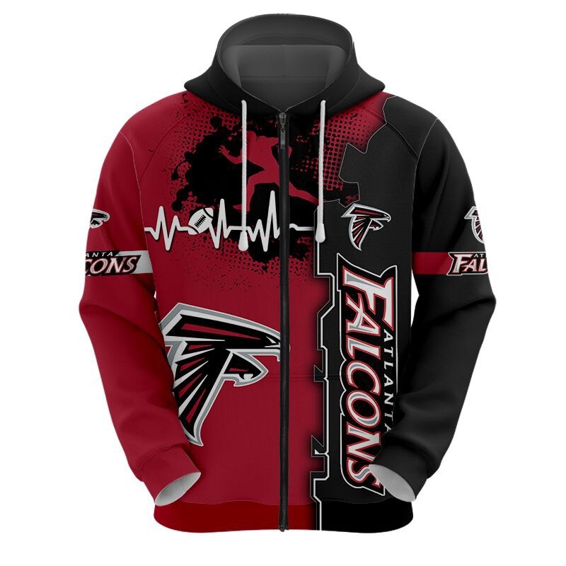 Atlanta Falcons All Over Print Hoodie Zip Hoodie